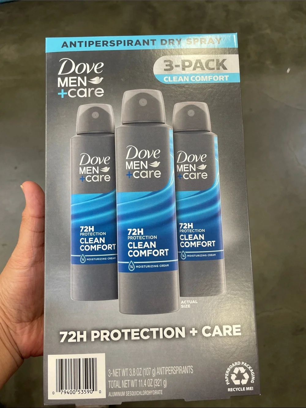 Dove Men Care Aintiperspirant Dry Spray 3 pack